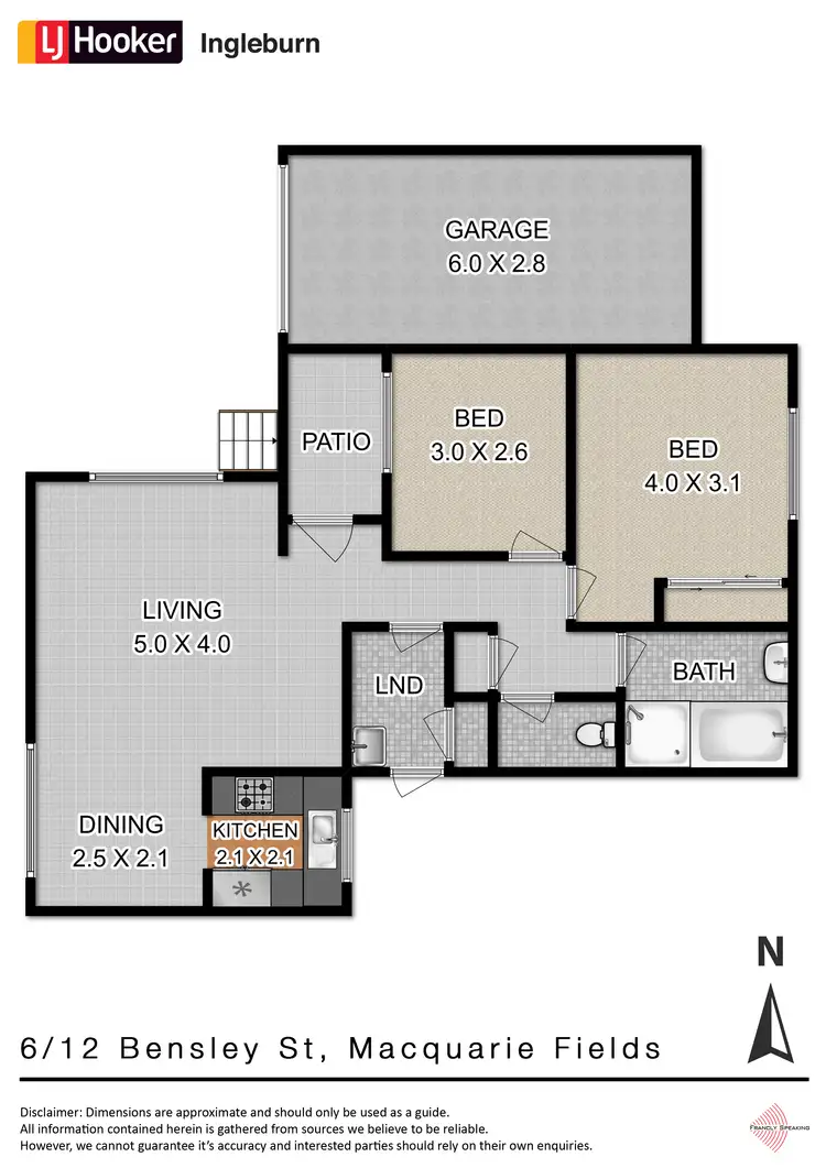 Floorplan of Homely villa listing, 6/12 Bensley Road, Macquarie Fields NSW 2564