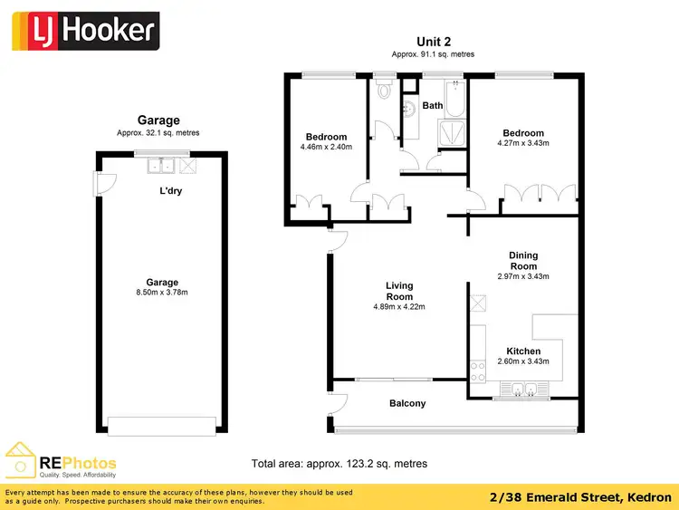 Floorplan of Homely unit listing, 2/38 Emerald Street, Kedron QLD 4031