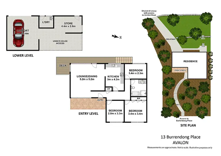 Floorplan of Homely house listing, 13 Burrendong Place, Avalon Beach NSW 2107