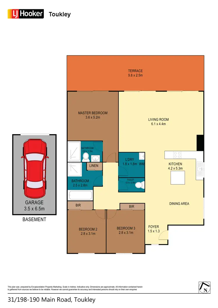 Floorplan of Homely unit listing, Unit 31/190-198 Main Road, Toukley NSW 2263