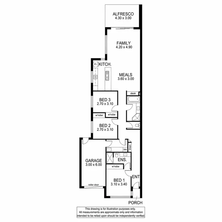 Floorplan of Homely semi-detached listing, 11 Kelmscott Street, Oaklands Park SA 5046
