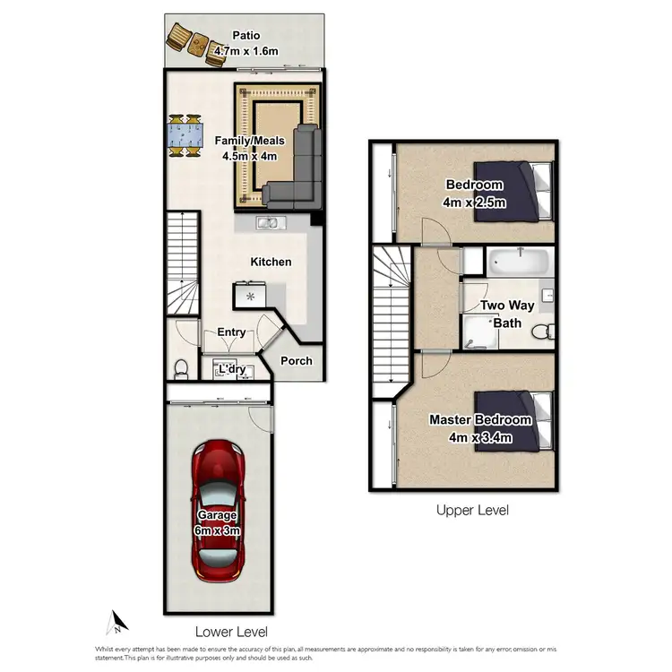 Floorplan of Homely townhouse listing, 43/218 Queen Street, Cleveland QLD 4163