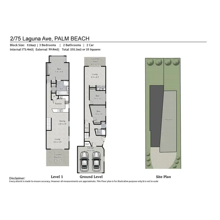 Floorplan of Homely unit listing, 2/75 Laguna Avenue, Palm Beach QLD 4221