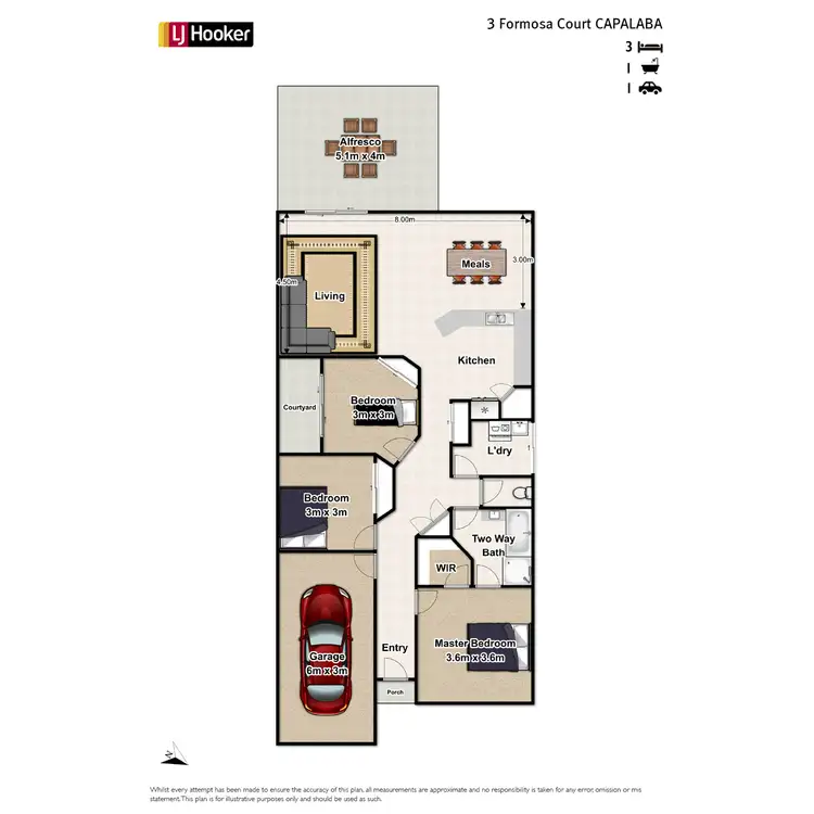 Floorplan of Homely house listing, 3 Formosa Court, Capalaba QLD 4157