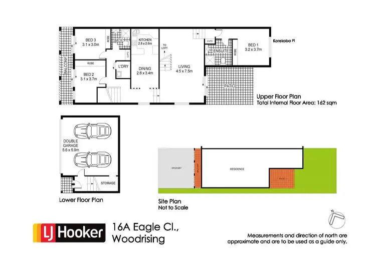 Floorplan of Homely semi-detached listing, 16a Eagle Close, Woodrising NSW 2284