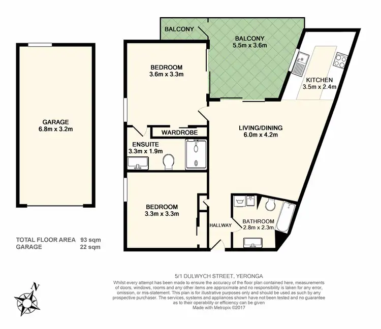 Floorplan of Homely unit listing, 5/1 Dulwich Road, Yeronga QLD 4104
