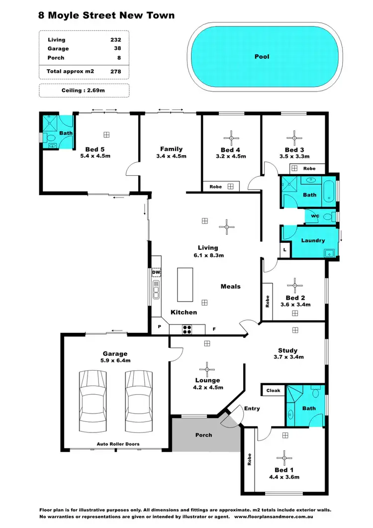 Floorplan of Homely house listing, 8 Moyle Street, Kadina SA 5554