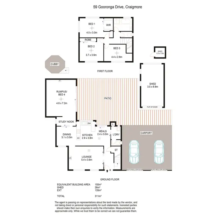 Floorplan of Homely house listing, 59 Gooronga Drive, Craigmore SA 5114