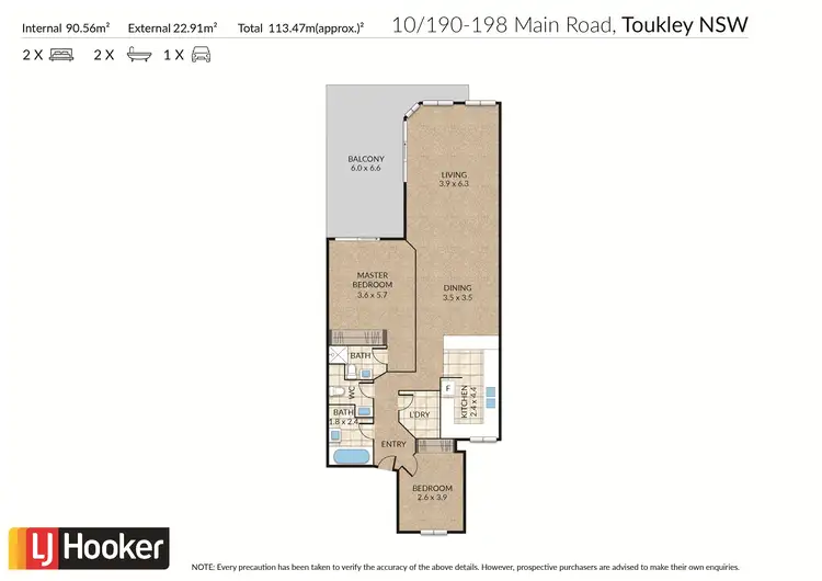 Floorplan of Homely unit listing, Unit 10/190-198 Main Road, Toukley NSW 2263