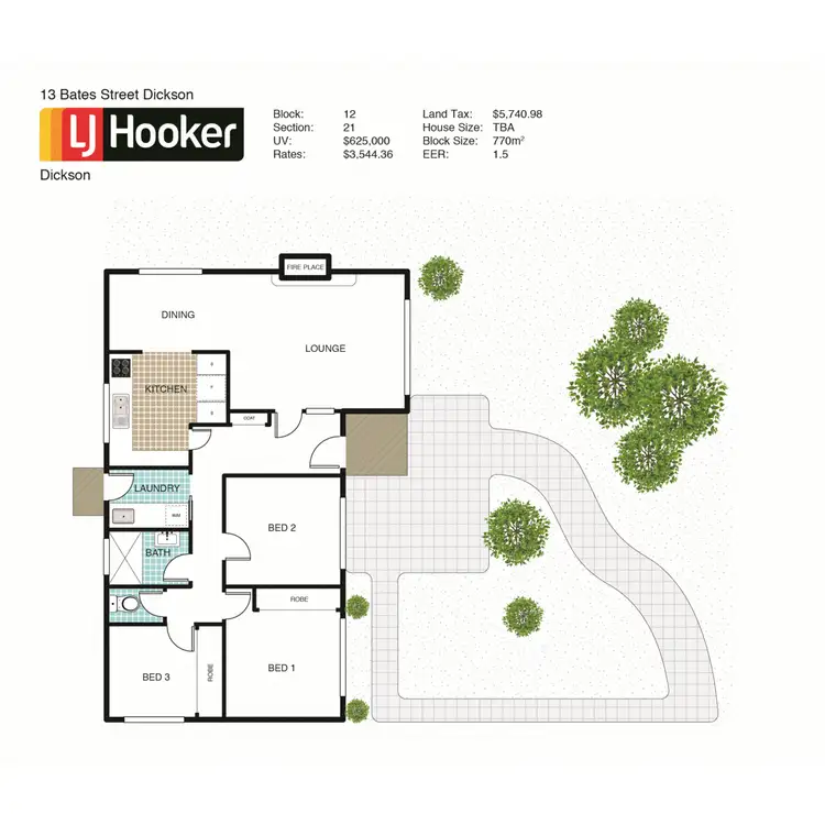 Floorplan of Homely house listing, 13 Bates Street, Dickson ACT 2602