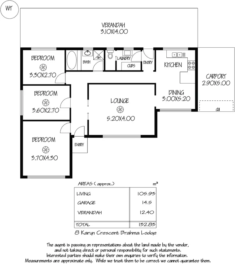 Floorplan of Homely house listing, 8 Karyn Crescent, Brahma Lodge SA 5109