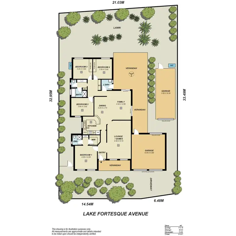 Floorplan of Homely house listing, 14 Lake Fortesque Avenue, Greenwith SA 5125