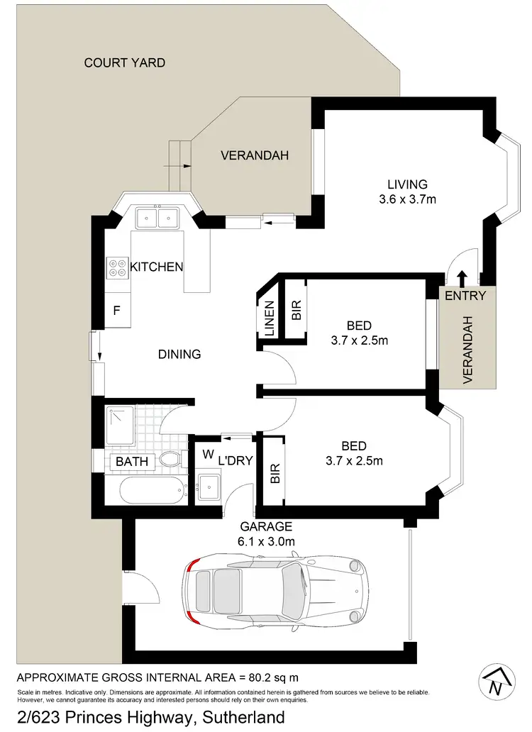 Floorplan of Homely villa listing, 2/623 Princes Highway, Kirrawee NSW 2232