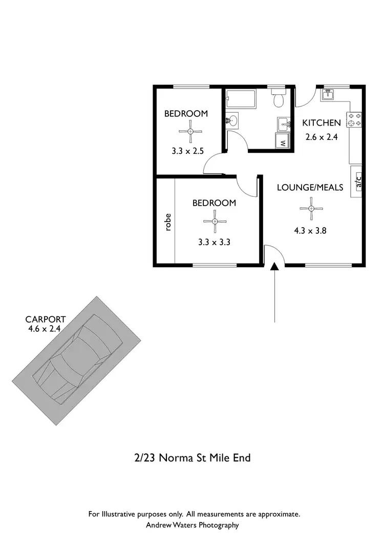 Floorplan of Homely unit listing, 2/23 Norma Street, Mile End SA 5031