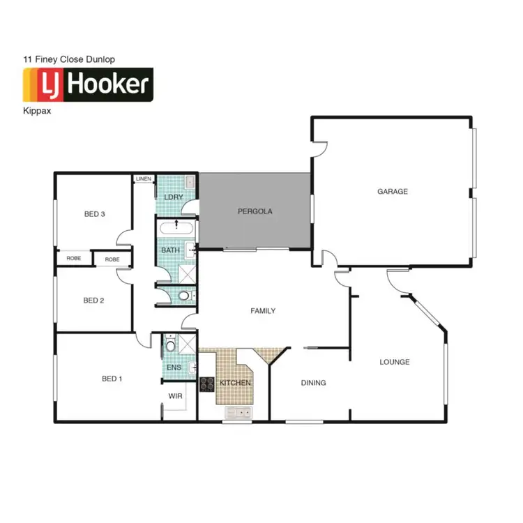 Floorplan of Homely house listing, 11 Finey Close, Dunlop ACT 2615