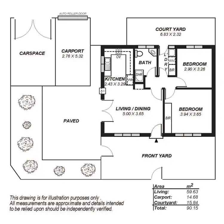 Floorplan of Homely unit listing, 1/30 Bakewell Road, Evandale SA 5069