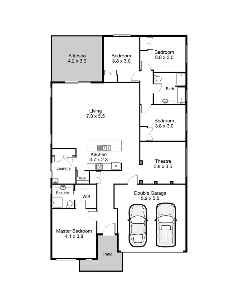 Floorplan of Homely house listing, 63 Radisich Loop, Oran Park NSW 2570