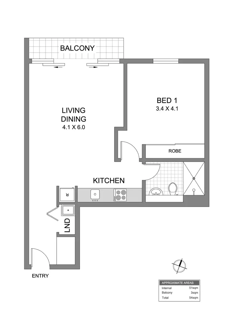 Floorplan of Homely apartment listing, 4304/6 Alexandra Drive, Camperdown NSW 2050