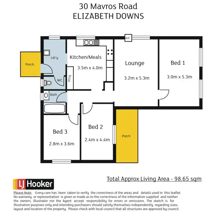 Floorplan of Homely house listing, 30 Mavros Road, Elizabeth Downs SA 5113