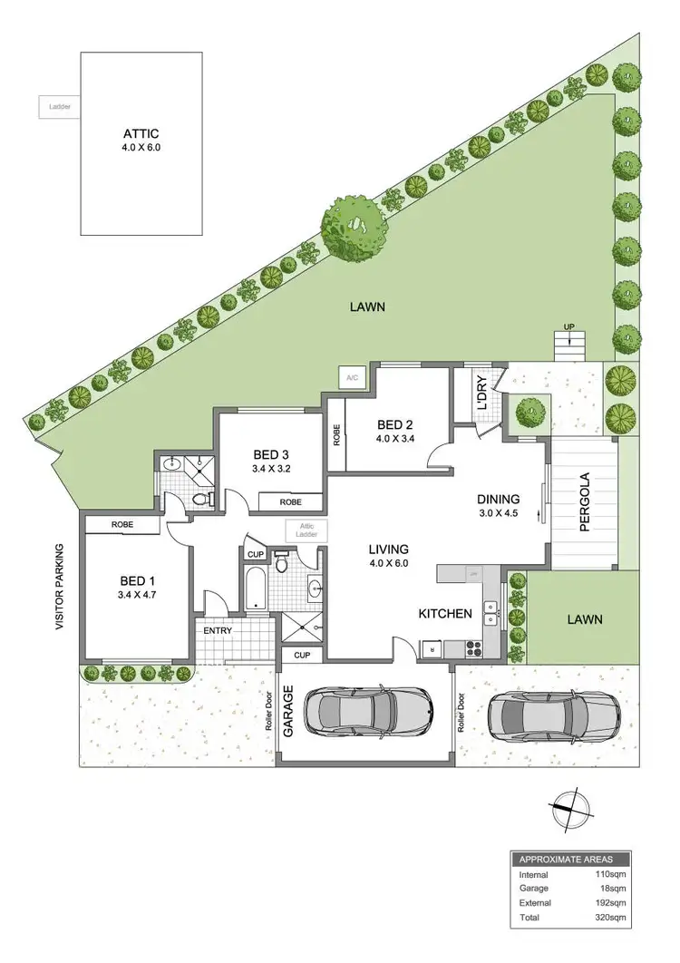 Floorplan of Homely villa listing, 6/73-77 Wharf Road, Melrose Park NSW 2114