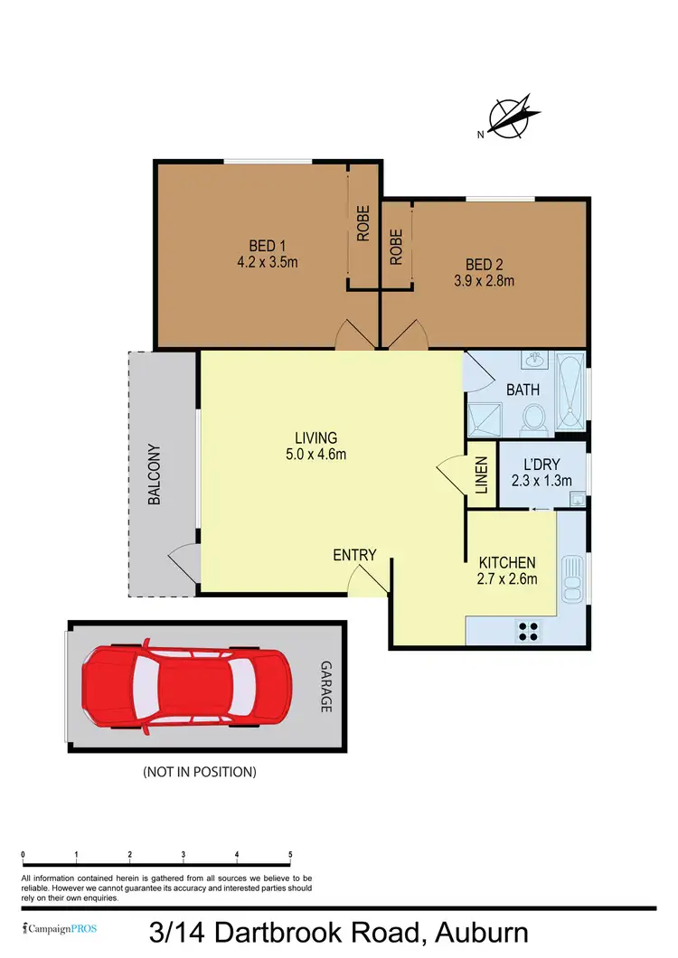 Floorplan of Homely apartment listing, 3/14 Dartbrook Rd, Auburn NSW 2144