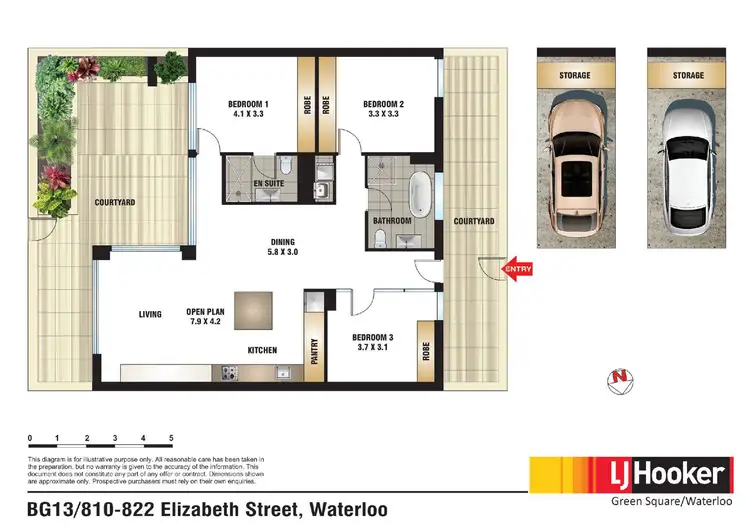Floorplan of Homely apartment listing, BG13/810 Elizabeth Street, Waterloo NSW 2017