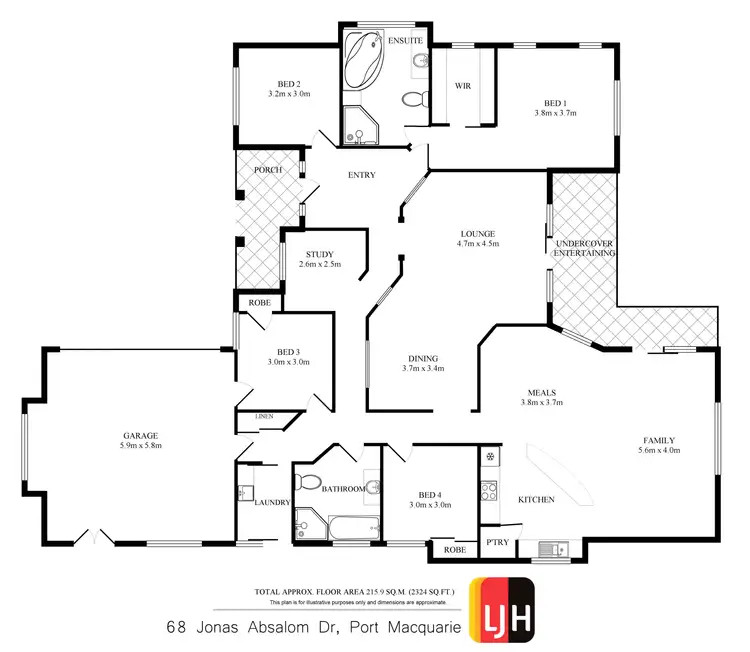 Floorplan of Homely house listing, 68 Jonas Absalom Drive, Port Macquarie NSW 2444