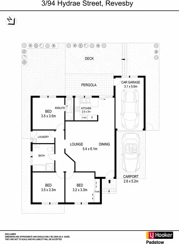 Floorplan of Homely villa listing, 3/94 Hydrae Street, Revesby NSW 2212