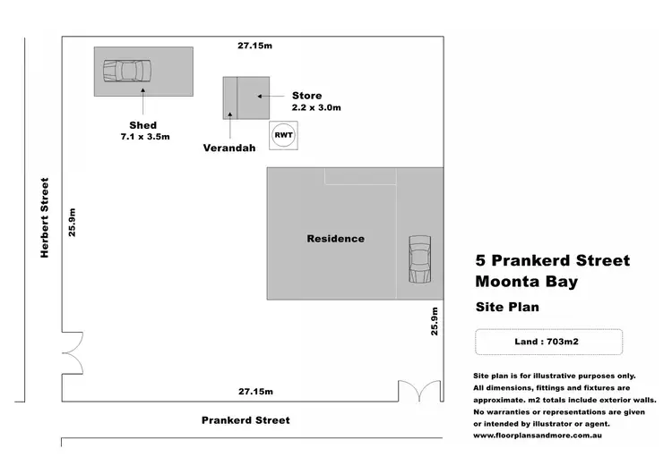 Floorplan of Homely house listing, 5 Prankerd Street, Moonta Bay SA 5558