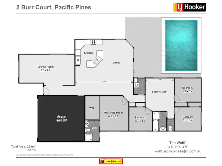 Floorplan of Homely house listing, 2 Burr Court, Pacific Pines QLD 4211