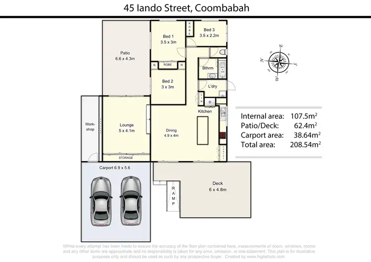 Floorplan of Homely house listing, 45 Iando Street, Coombabah QLD 4216