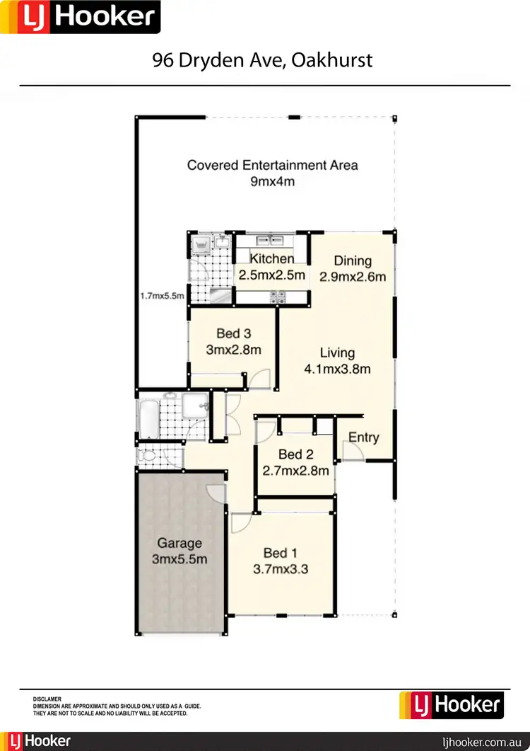 Floorplan of Homely house listing, 96 Dryden Avenue, Oakhurst NSW 2761