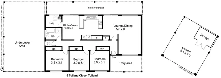 Floorplan of Homely house listing, 6 Tolland Close, Tolland NSW 2650