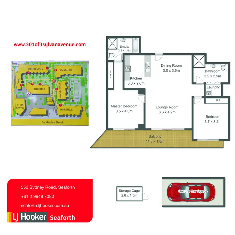 Floorplan of Homely apartment listing, 301/3 Sylvan Avenue, Balgowlah NSW 2093