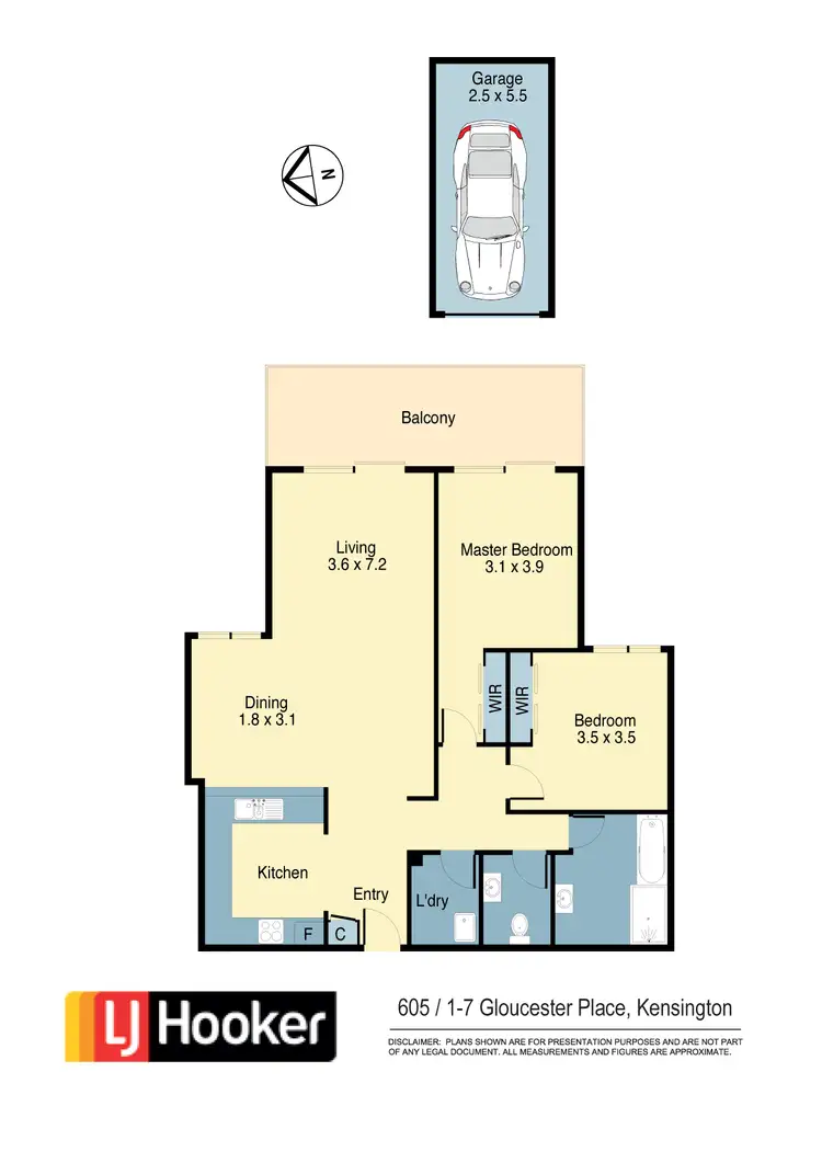 Floorplan of Homely unit listing, 605/1-7 Gloucester Place, Kensington NSW 2033