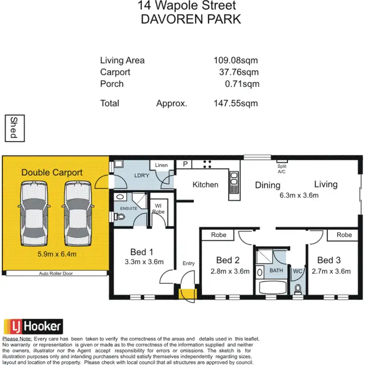 Floorplan of Homely house listing, 14 Walpole Street, Davoren Park SA 5113