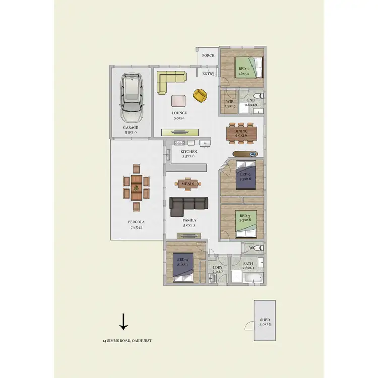 Floorplan of Homely house listing, 14 Simms Road, Oakhurst NSW 2761