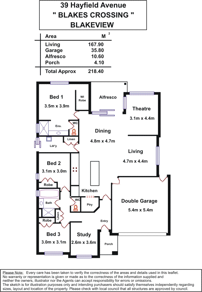 Floorplan of Homely house listing, 39 Hayfield Avenue, Blakeview SA 5114