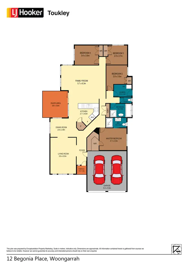 Floorplan of Homely house listing, 12 Begonia Place, Woongarrah NSW 2259