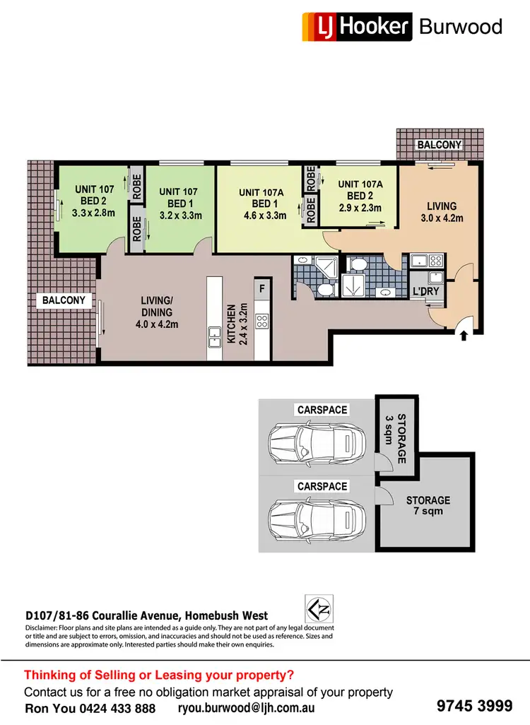 Floorplan of Homely unit listing, D107 & D10 81-86 Courallie Avenue, Homebush West NSW 2140