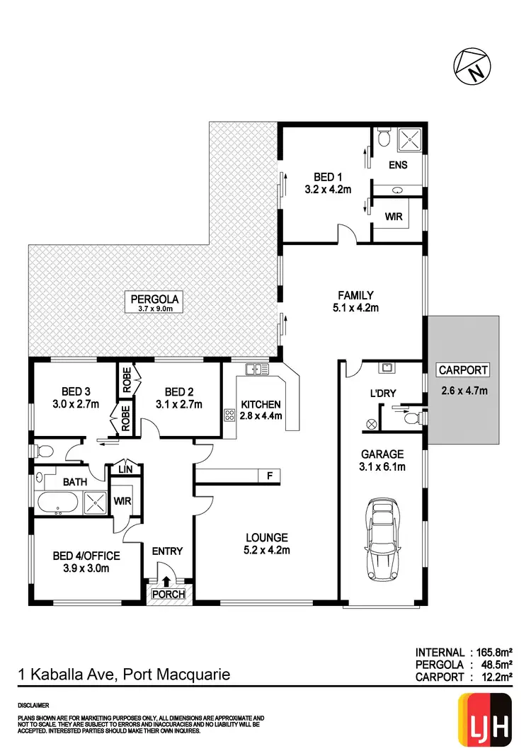Floorplan of Homely house listing, 1 Kaballa Avenue, Port Macquarie NSW 2444