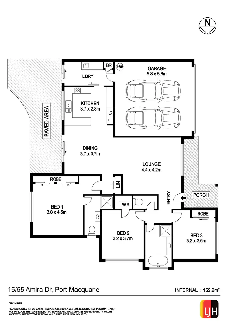 Floorplan of Homely villa listing, 15/55 Amira Drive, Port Macquarie NSW 2444