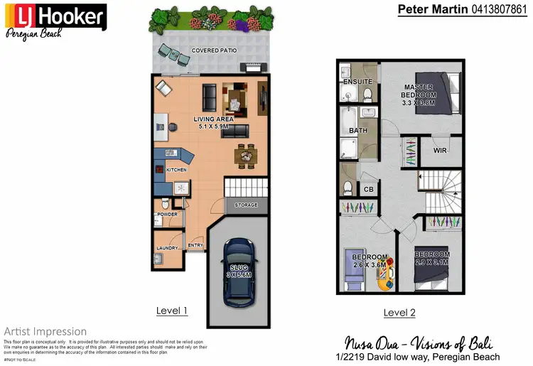 Floorplan of Homely townhouse listing, 1/2219 David Low Way, Peregian Beach QLD 4573