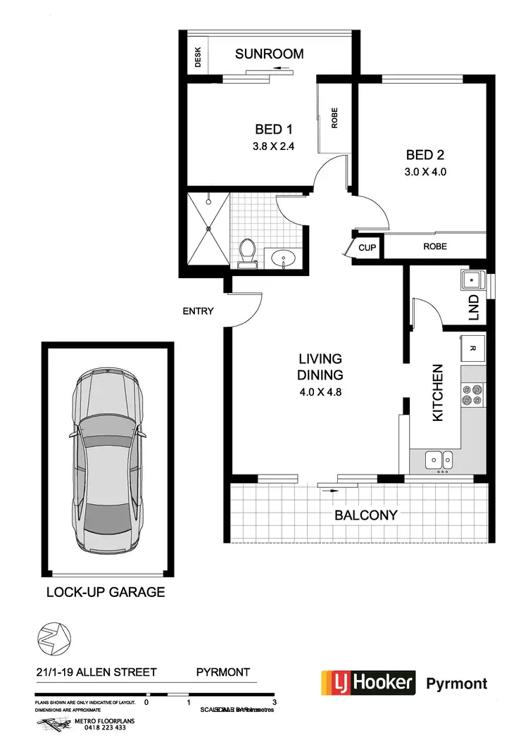 Floorplan of Homely apartment listing, 21/1-19 Allen Street, Pyrmont NSW 2009