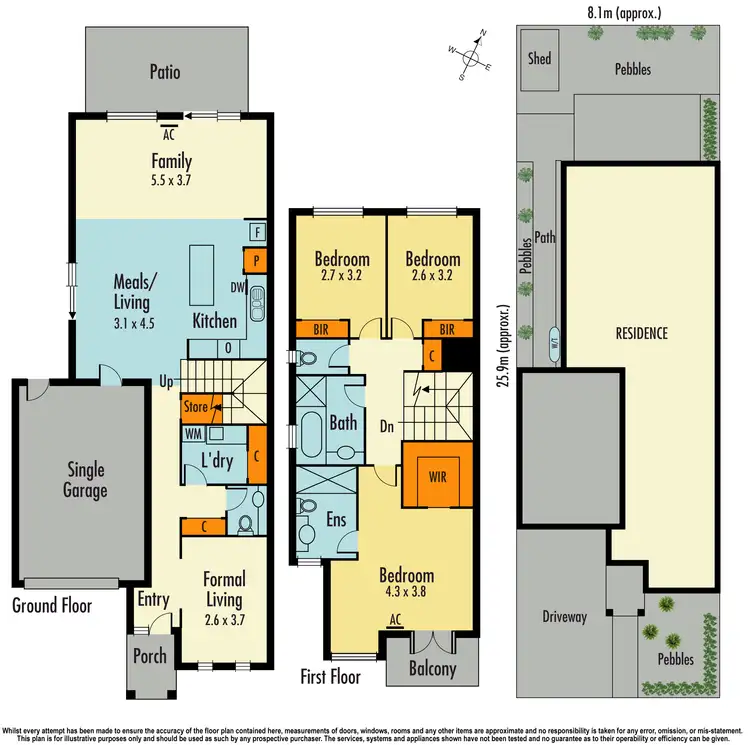 Floorplan of Homely townhouse listing, 7 Wedge Street, Dandenong VIC 3175