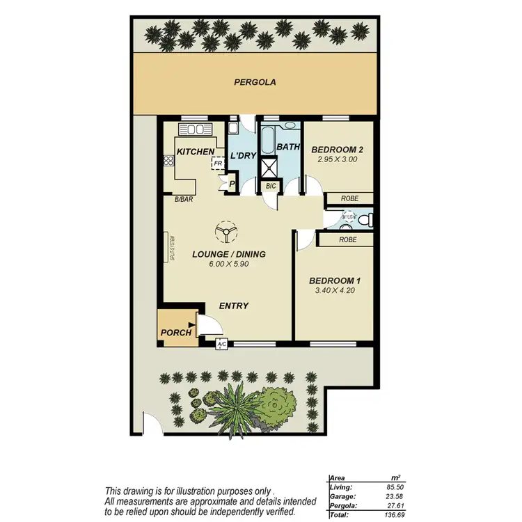 Floorplan of Homely house listing, 2/6 The Parkway, Hampstead Gardens SA 5086