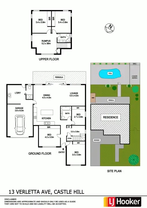 Floorplan of Homely house listing, 13 Verletta Avenue, Castle Hill NSW 2154