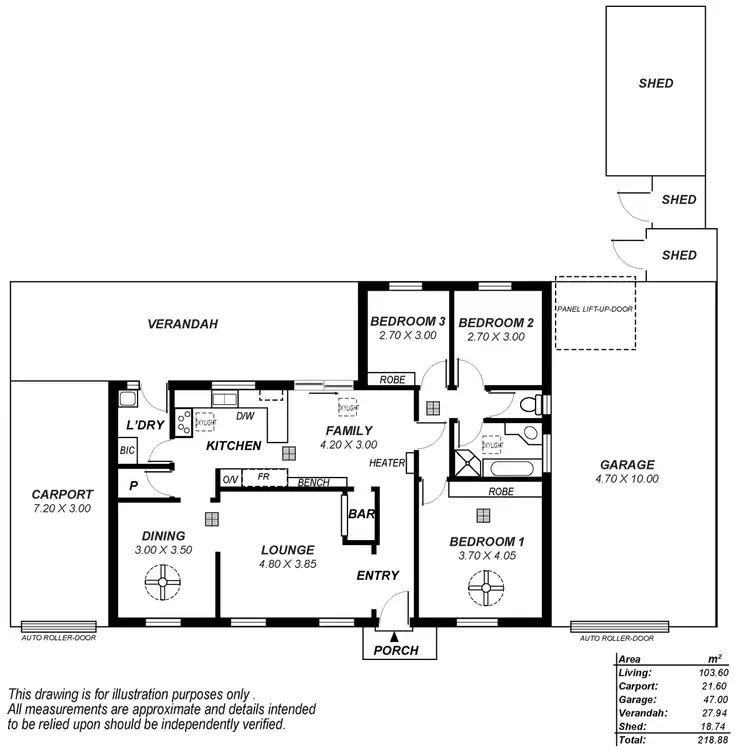 Floorplan of Homely house listing, 21 Abercrombie Crescent, St Agnes SA 5097