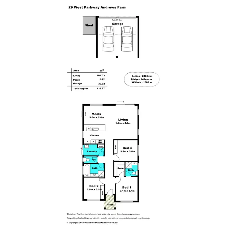 Floorplan of Homely house listing, 29 West Park Way, Andrews Farm SA 5114