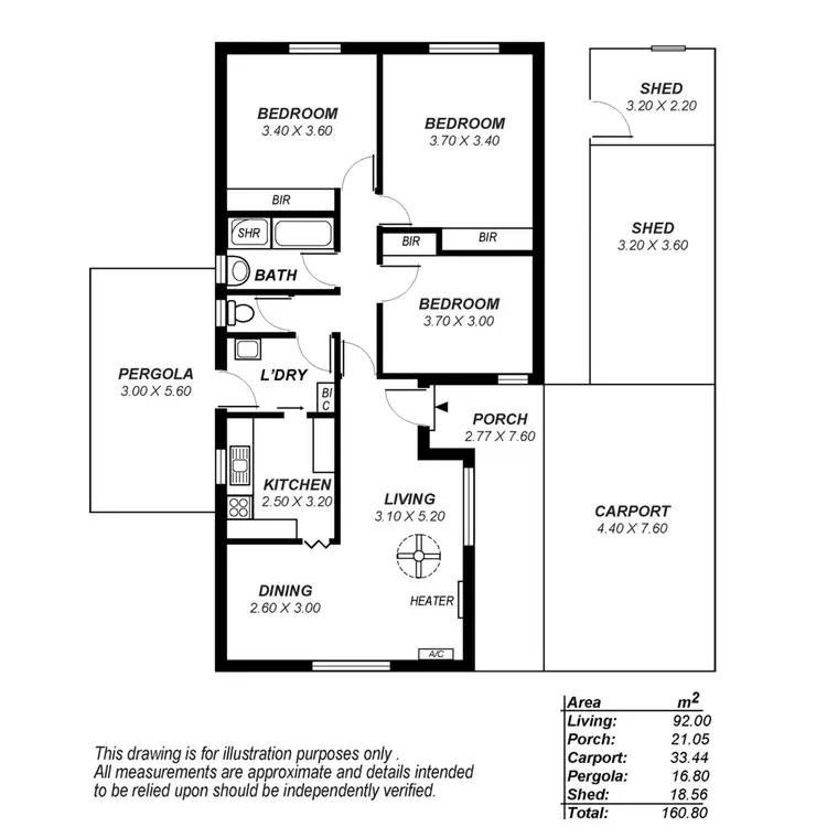 Floorplan of Homely house listing, 1 Koongarra Crescent, Munno Para SA 5115